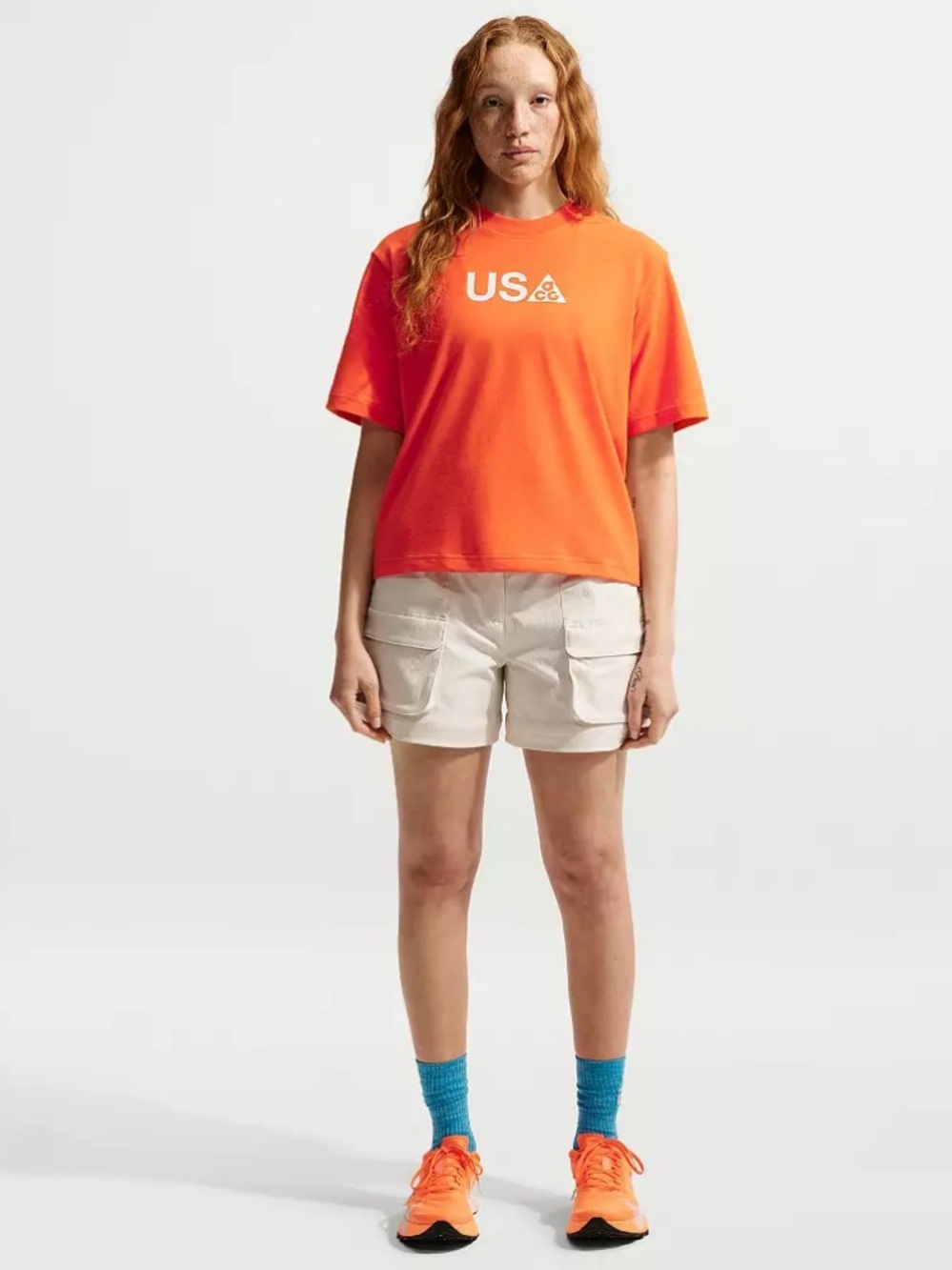NEW🧡Nike ACG x Team USA Women's Dri-FIT Short-Sleeve Winter Olympics T-Shirt $55